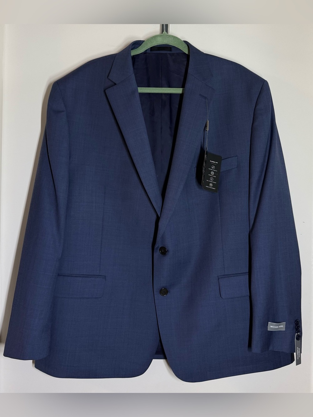 Michael Kors Kaplan Navy Blue Classic Two-Button Blazer - Picture 2 of 12